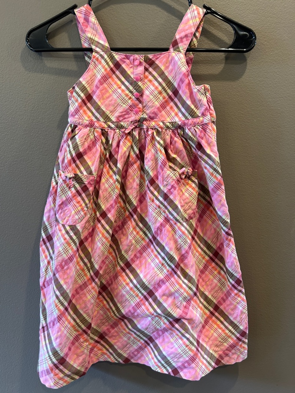 Pink plaid baby gap dress size 5T